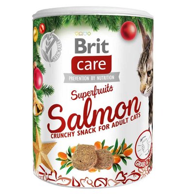 Різдвяні ласощі для котів Brit Care Cat Superfruits 100 г (лосось та обліпиха) - masterzoo.ua