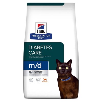 Сухой корм для кошек, при сахарном диабете Hills Prescription Diet Feline m/d 1,5 кг (домашняя птица) - masterzoo.ua