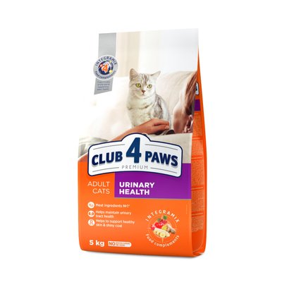 Сухой корм для взрослых кошек при заболеваниях мочевыводящих путей Club 4 Paws Premium Urinary 5 кг (курица) - masterzoo.ua