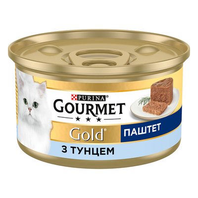 Вологий корм для котів Gourmet Gold Pate Tuna 85 г (тунець) - masterzoo.ua