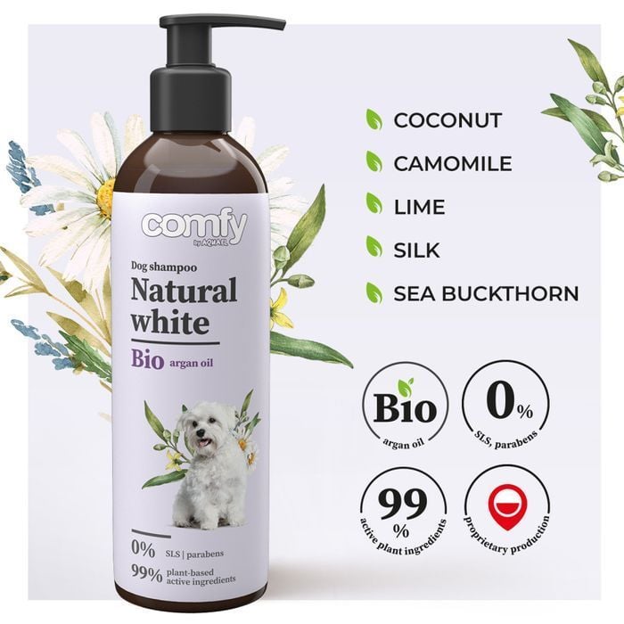 Шампунь для собак Comfy Natural White 250 мл - арганова олія - masterzoo.ua