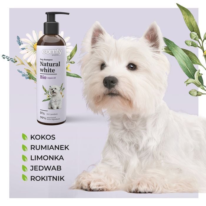 Шампунь для собак Comfy Natural White 250 мл - арганова олія - masterzoo.ua