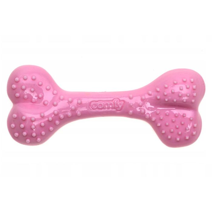 Іграшка для собак Ecomfy Dental Bone 12,5 см - полуниця - masterzoo.ua