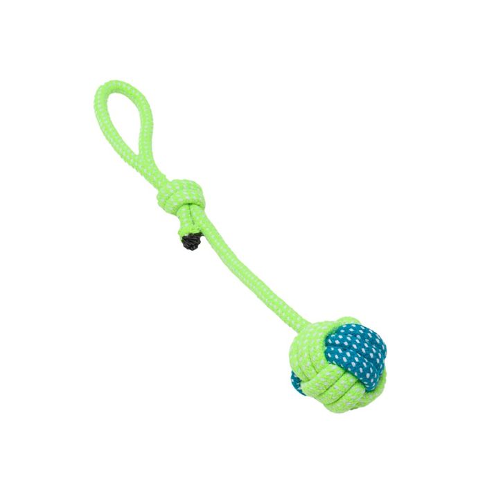Іграшка для собак MasterZoo М'ячик вузловий з петлею канатний 26 см - masterzoo.ua