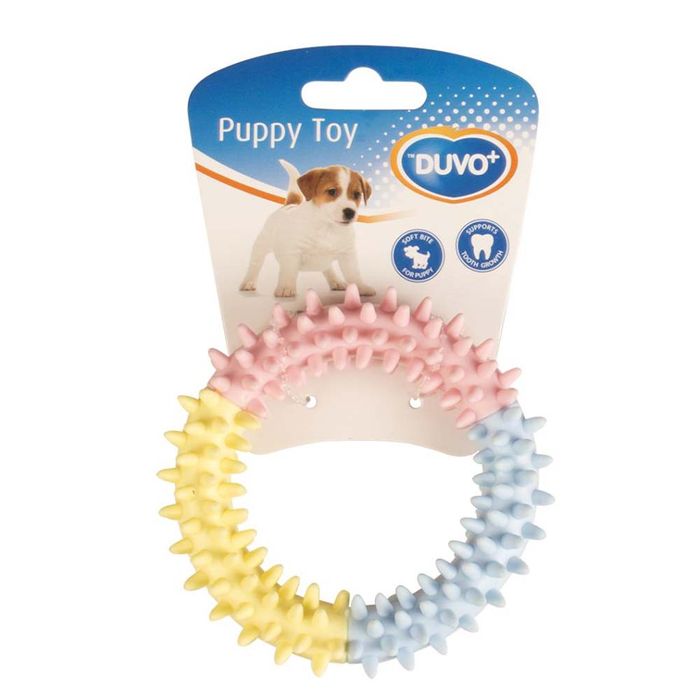Іграшка для цуценят Duvo+ Кільце для зубів 11 см (термопластична гума) - masterzoo.ua