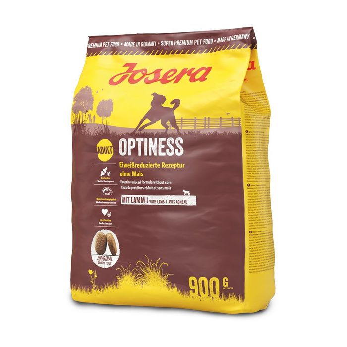 Набор для собак сухой корм Josera Optiness 0,9 кг x 5 шт - ягненок + Миска силиконовая дорожная Josera 300 мл (желтая) - masterzoo.ua