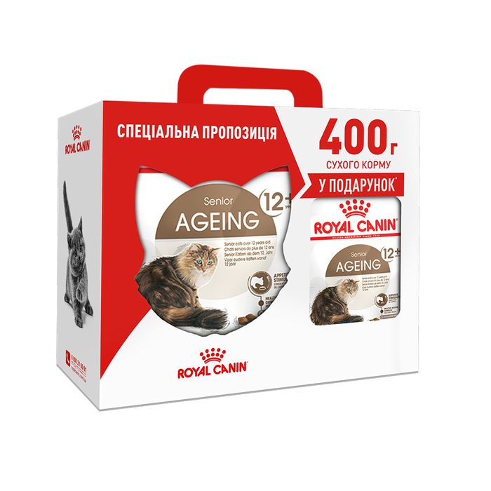 Сухий корм для літніх котів Royal Canin Ageing 12+, 2 кг + 400 г - домашня птиця - masterzoo.ua