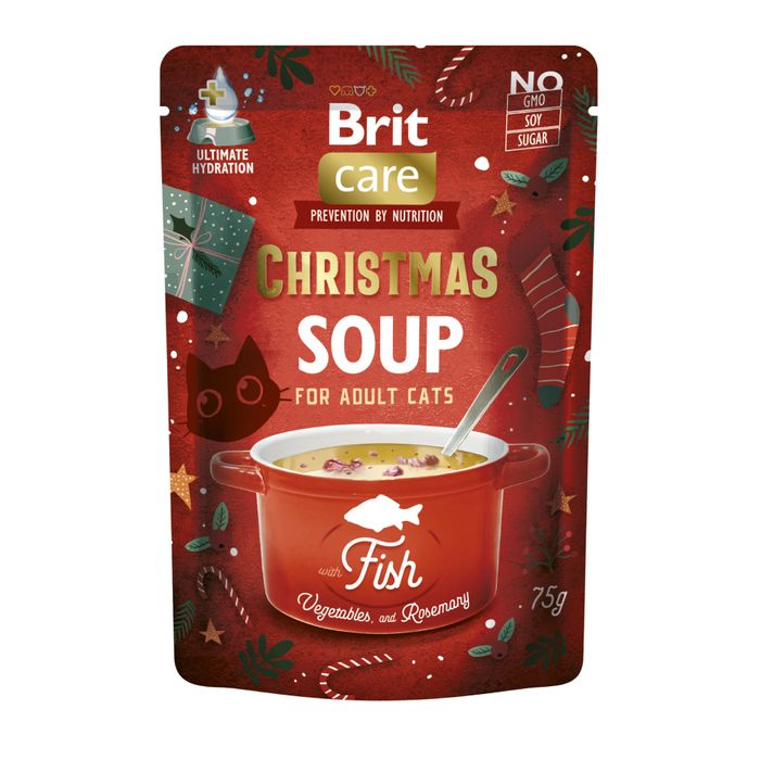 Вологий корм для котів Brit Care Christmas Fish Soup 75 г - риба - masterzoo.ua