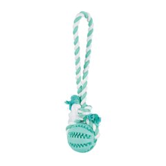 Іграшка для собак Trixie М'яч на мотузці з ручкою «Denta Fun» 24 см, d=7 см (гума) - masterzoo.ua