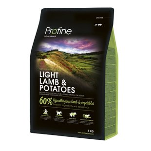 Сухой корм для собак с лишним весом Profine Light Lamb 3 кг (ягненок) - masterzoo.ua