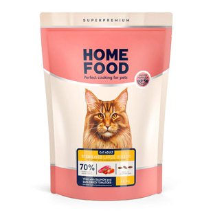 Сухой корм для котов Home Food Adult Large Breed 1,6 кг - телятина и лосось - masterzoo.ua