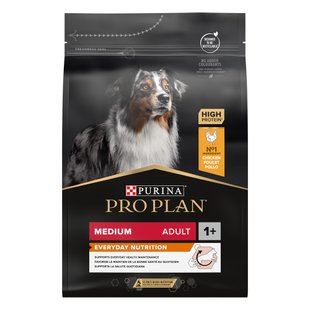 Сухий корм для собак Pro Plan Adult Medium 3 кг - курка - masterzoo.ua