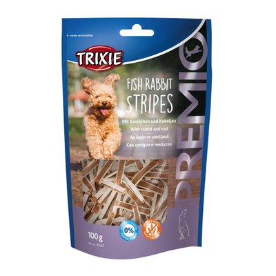 Лакомство для собак Trixie PREMIO Fish Rabbit Stripes 100 г (кролик и треска) - masterzoo.ua
