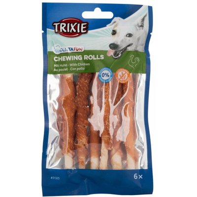 Ласощі для собак Trixie Паличка для чищення зубів Denta Fun 12 см, 70 г / 6 шт. (курка) - masterzoo.ua
