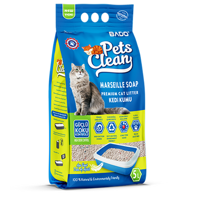 Наповнювач туалету для котів Pets Clean Marseille soap 5 л (бентонітовий)