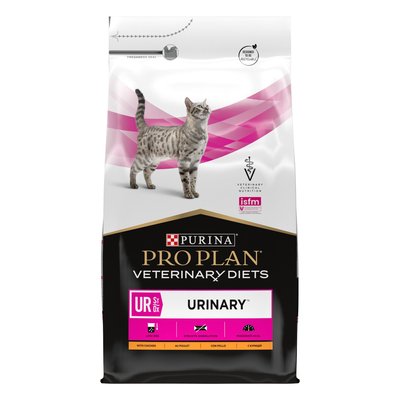 Сухий корм для дорослих котів для розчинення та зниження утворення струвітних каменів Purina Pro Plan Veterinary Diets UR Urinary 5 кг (курка) - masterzoo.ua