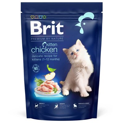 Сухий корм для кошенят Brit Premium by Nature Cat Kitten 800 г (курка) - masterzoo.ua