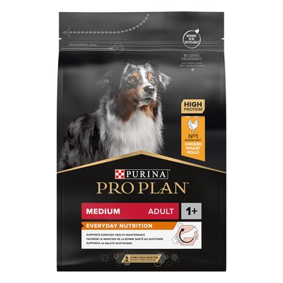 Сухой корм для взрослых собак средних пород Pro Plan Adult Medium 3 кг (курица) - masterzoo.ua