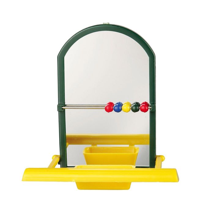 Игрушка для птиц Trixie Зеркало с жёрдочкой 8 см (пластик, цвета в ассортименте) - masterzoo.ua