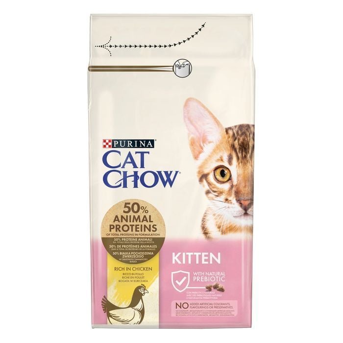 Сухий корм для кошенят Cat Chow Kitten 1,5 кг - курка - masterzoo.ua