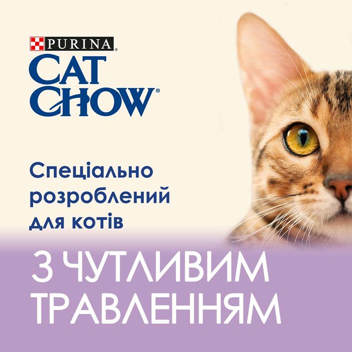 Вологий корм для котів Cat Chow Sensetive Adult pouch 85 г (лосось та кабачок) - masterzoo.ua