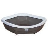 Туалет для кошек MPS Corner Open 52x59,5x14 см - серый - masterzoo.ua