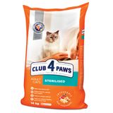 Сухий корм для стерилізованих котів Club 4 Paws Premium 14 кг - курка