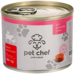 Мясной паштет для взрослых собак Pet Chef 200 г (мясное ассорти) - masterzoo.ua
