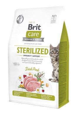 Сухой корм для котов Brit Care Cat Grain Free Sterilized Immunity Support 0,4 кг - свинина - masterzoo.ua