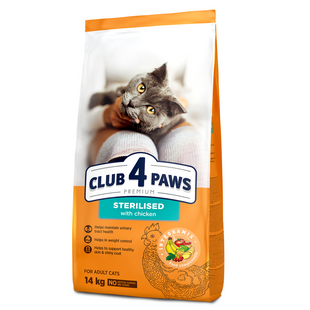 Сухий корм для котів Club 4 Paws Premium Sterilised 14 кг - курка - masterzoo.ua