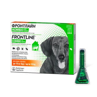 Капли на холку Boehringer Ingelheim Frontline Combo от 2 до 10 кг, 1 пипетка - masterzoo.ua