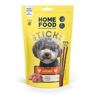 Ласощі для собак Home Food М'ясна соломка 80 г - курка - masterzoo.ua