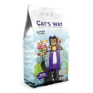 Наповнювач бентонітовий для котячого туалету Cat's Way 5 л - лаванда - masterzoo.ua