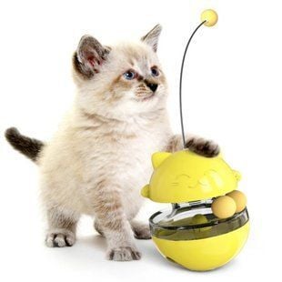 Pet Fun Неваляшка іграшка для котів 135 мм - жовтий - masterzoo.ua