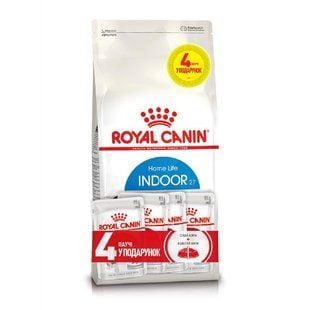 Набір сухого та вологого корму для котів Royal Canin Indoor 27 2 кг + 4 шт х 85 г - masterzoo.ua