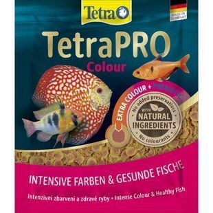 Сухий корм для всеїдних акваріумних риб TetraPro Colour 12 г - чипси - masterzoo.ua