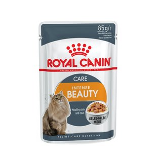 Вологий корм для котів Royal Canin Intense Beauty Jelly pouch 85 г - masterzoo.ua