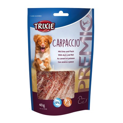 Ласощі для собак Trixie PREMIO Carpaccio 40 г (качка та риба) - masterzoo.ua