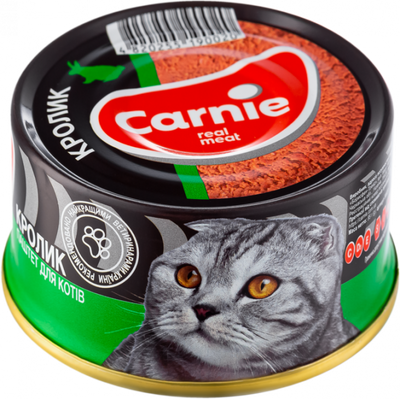 Мясной паштет Carnie для взрослых кошек 95 г (кролик) - masterzoo.ua