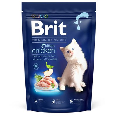 Сухий корм для кошенят Brit Premium by Nature Cat Kitten 1,5 кг (курка) - masterzoo.ua