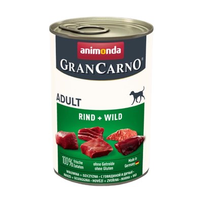 Влажный корм для собак Animonda GranCarno Adult Beef + Game | 400 г (говядина и дичь) - masterzoo.ua