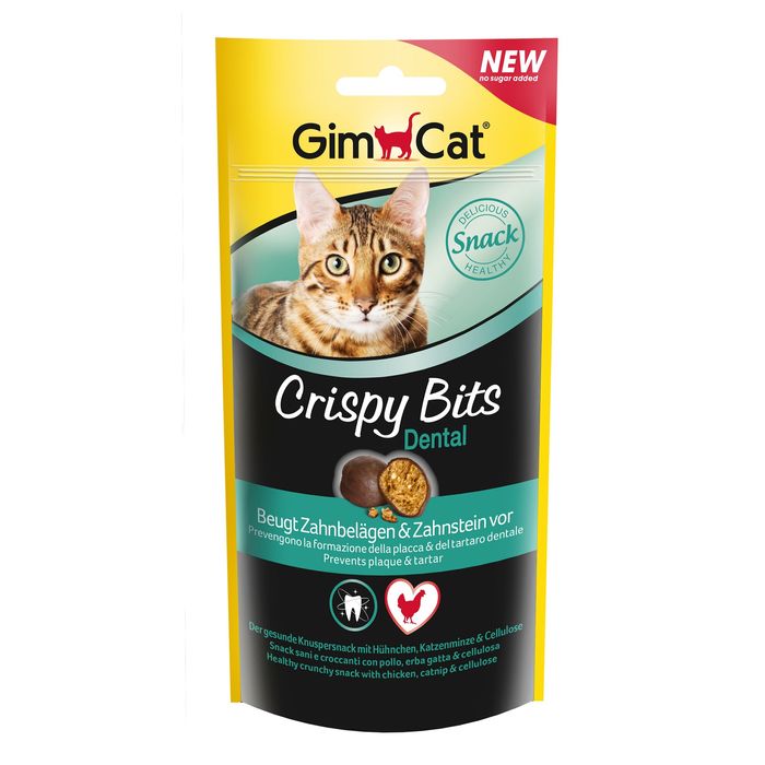 Ласощі для котів GimCat Crispy Bits Dental 40 г (для зубів) - masterzoo.ua