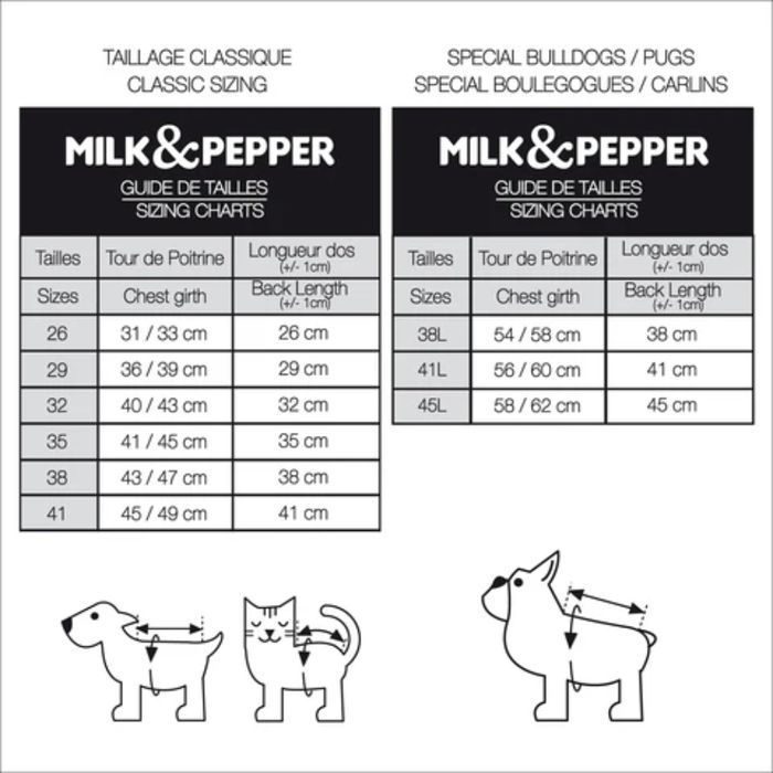 Milk & Pepper Achille толстовка для собак 32 - серый - masterzoo.ua