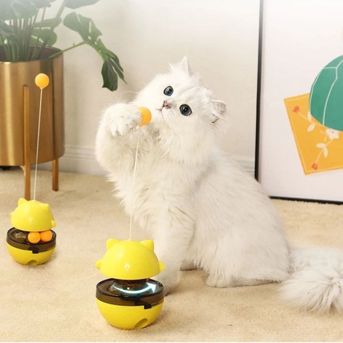 Pet Fun Неваляшка игрушка для кошек 135 мм - желтый - masterzoo.ua