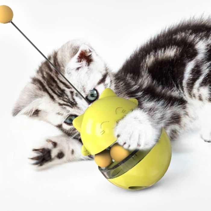 Pet Fun Неваляшка игрушка для кошек 135 мм - желтый - masterzoo.ua