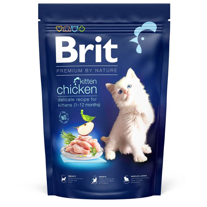 Сухой корм для котят Brit Premium by Nature Cat Kitten 1,5 кг - курица - masterzoo.ua