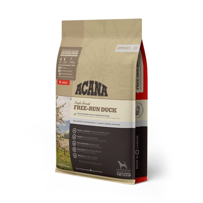 Сухой корм для собак с чувствительным пищеварением Acana Free-Run Duck 6 кг (утка) - masterzoo.ua
