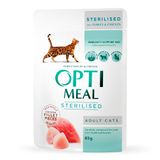 Вологий корм для стерилізованих котів Optimeal 85 г (індичка і курка)