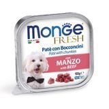 Вологий корм для собак Monge Fresh 100 г - яловичина - masterzoo.ua