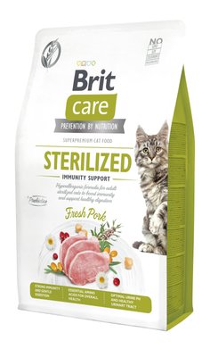 Сухий корм для котів Brit Care Cat Grain Free Sterilized Immunity Support 2 кг - свинина - masterzoo.ua